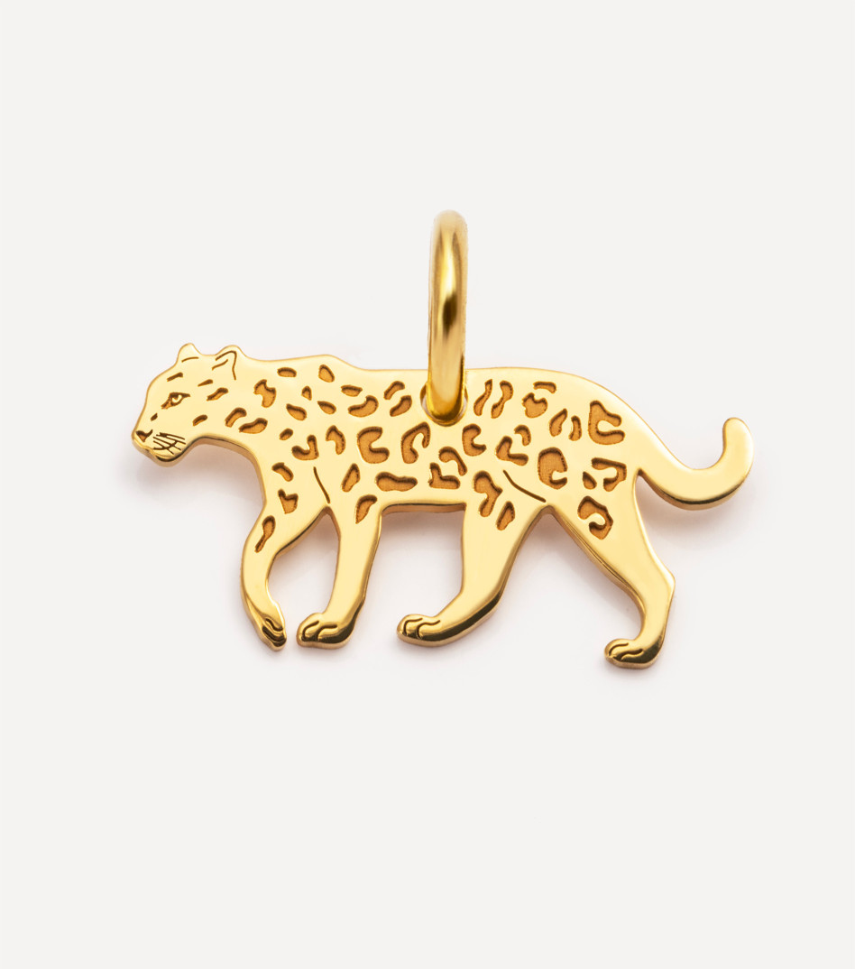 Pozłacana zawieszka lampart