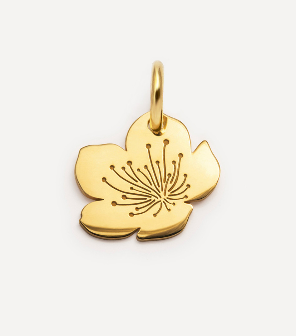 Pozłacana zawieszka kwiat jabloni
