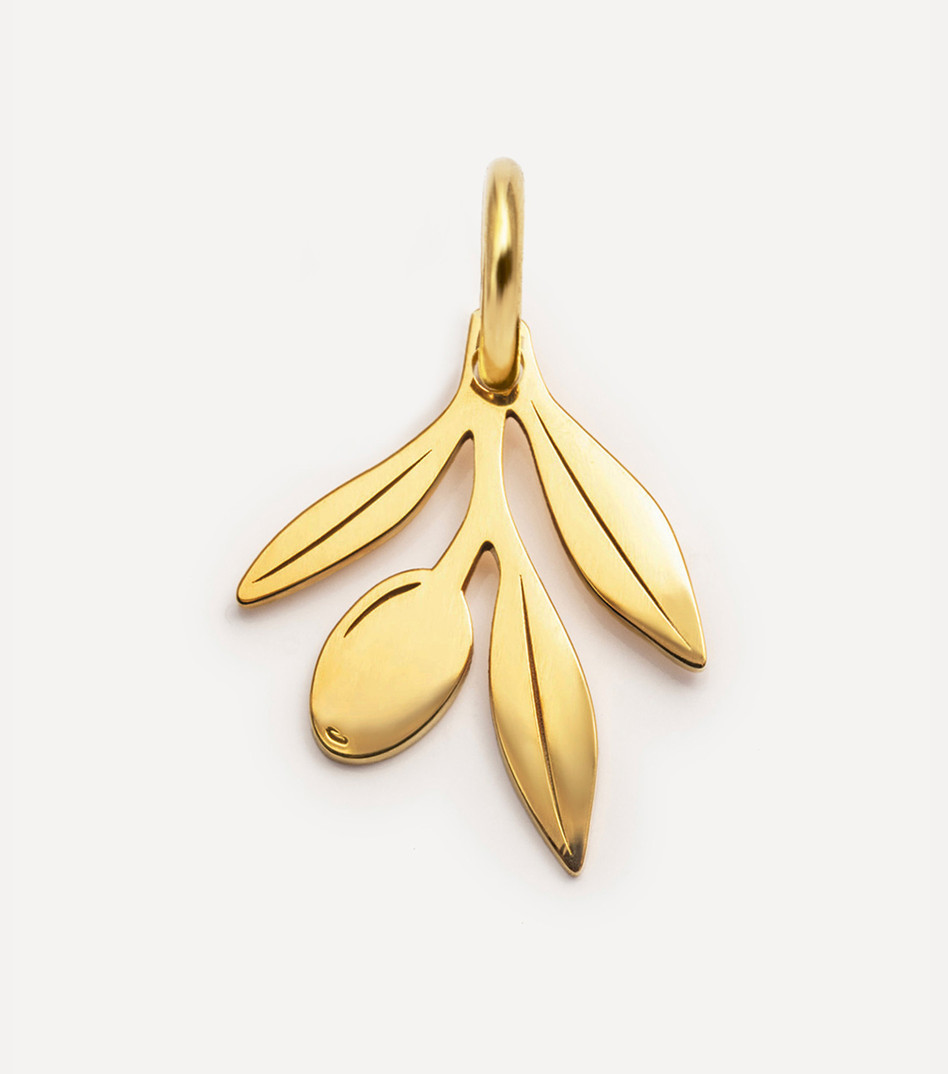 Pozłacana zawieszka oliwka