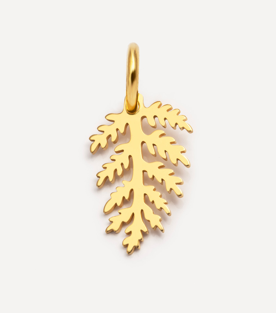 Pozłacana zawieszka paproć