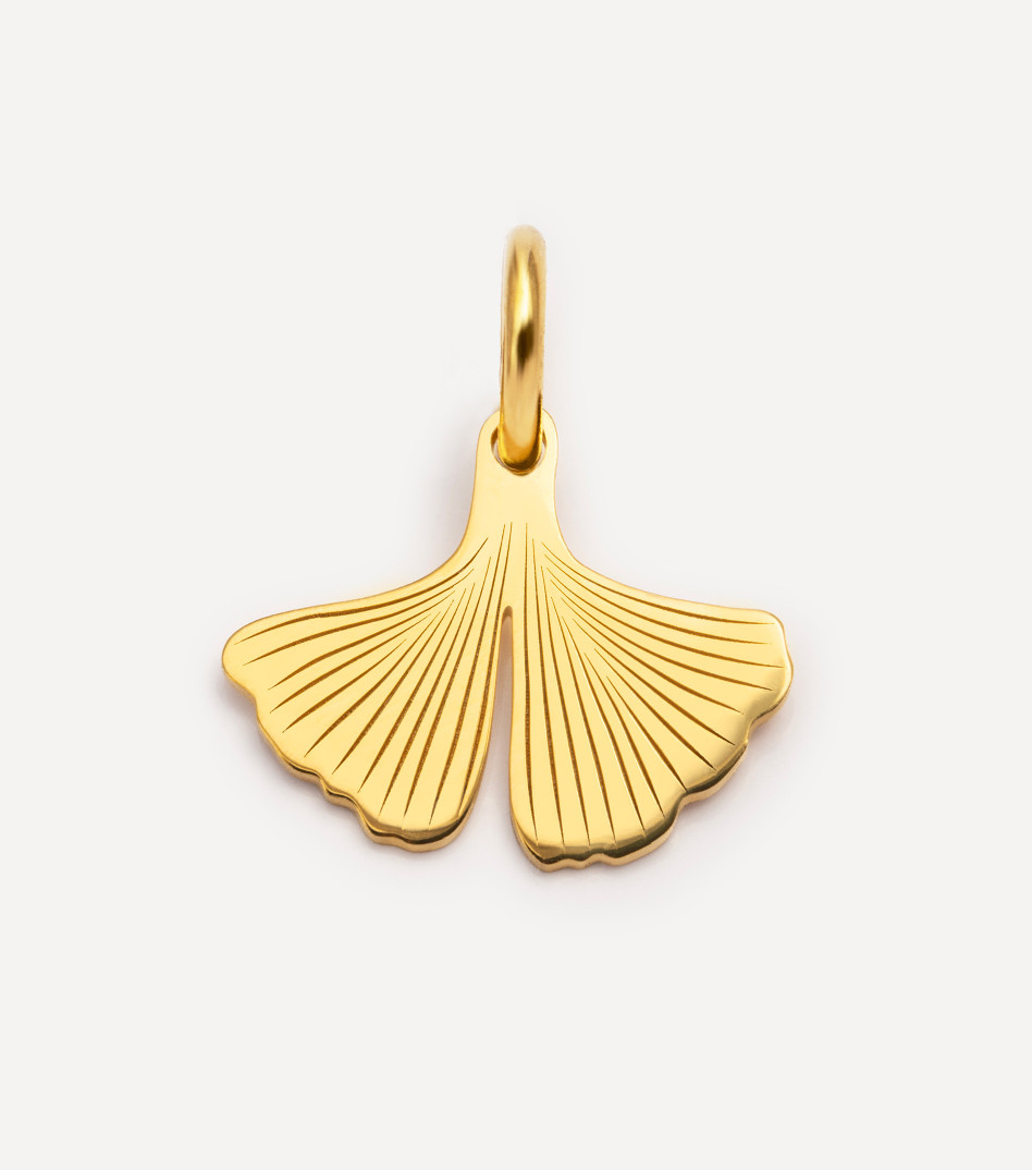 Pozłacana zawieszka miłorząb