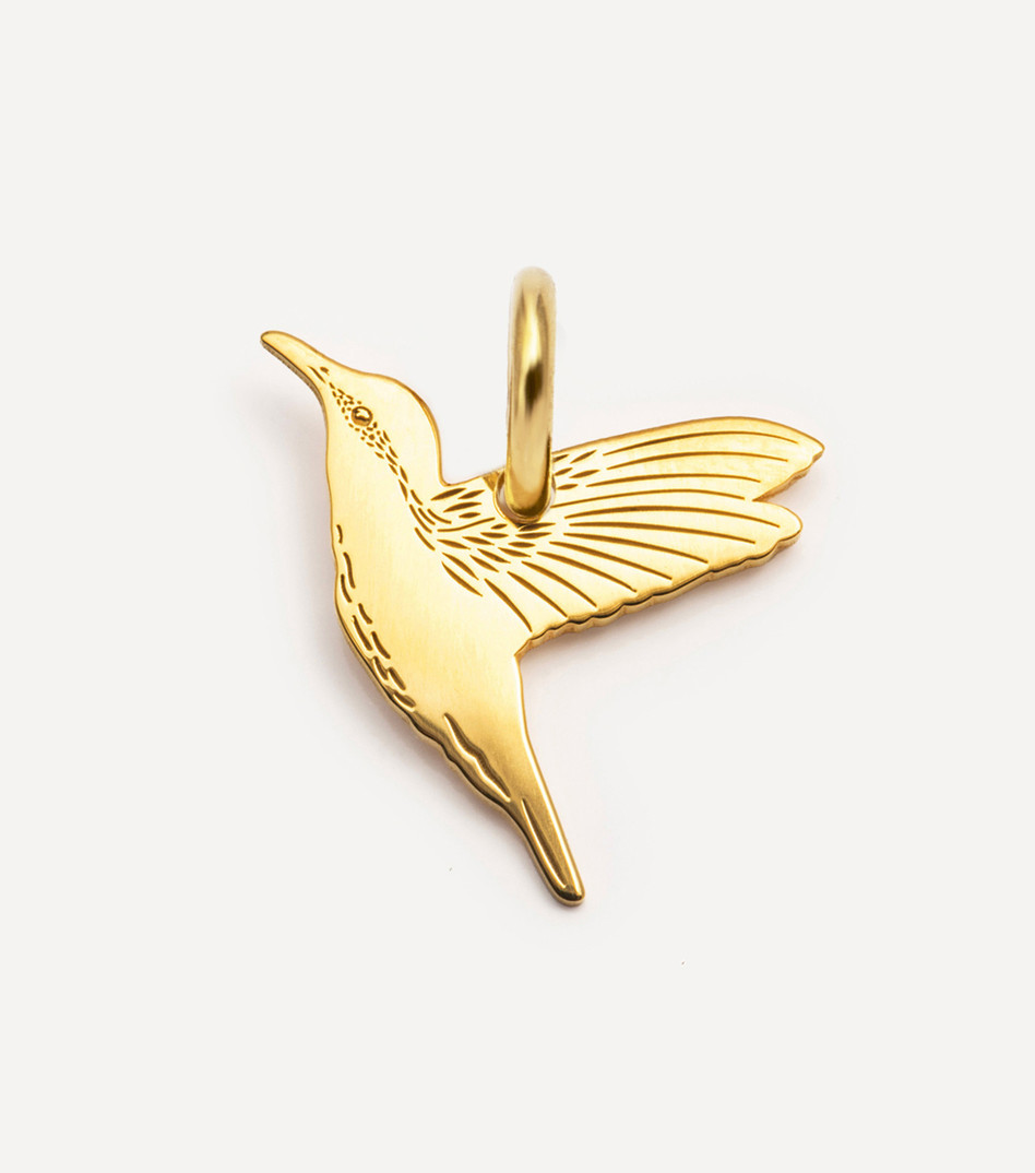 Pozłacana zawieszka koliber