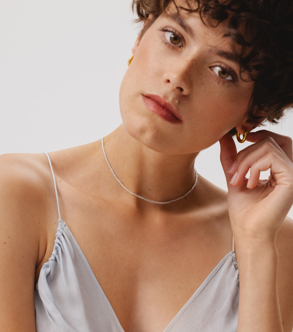 Choker z kamieniami naturalnymi