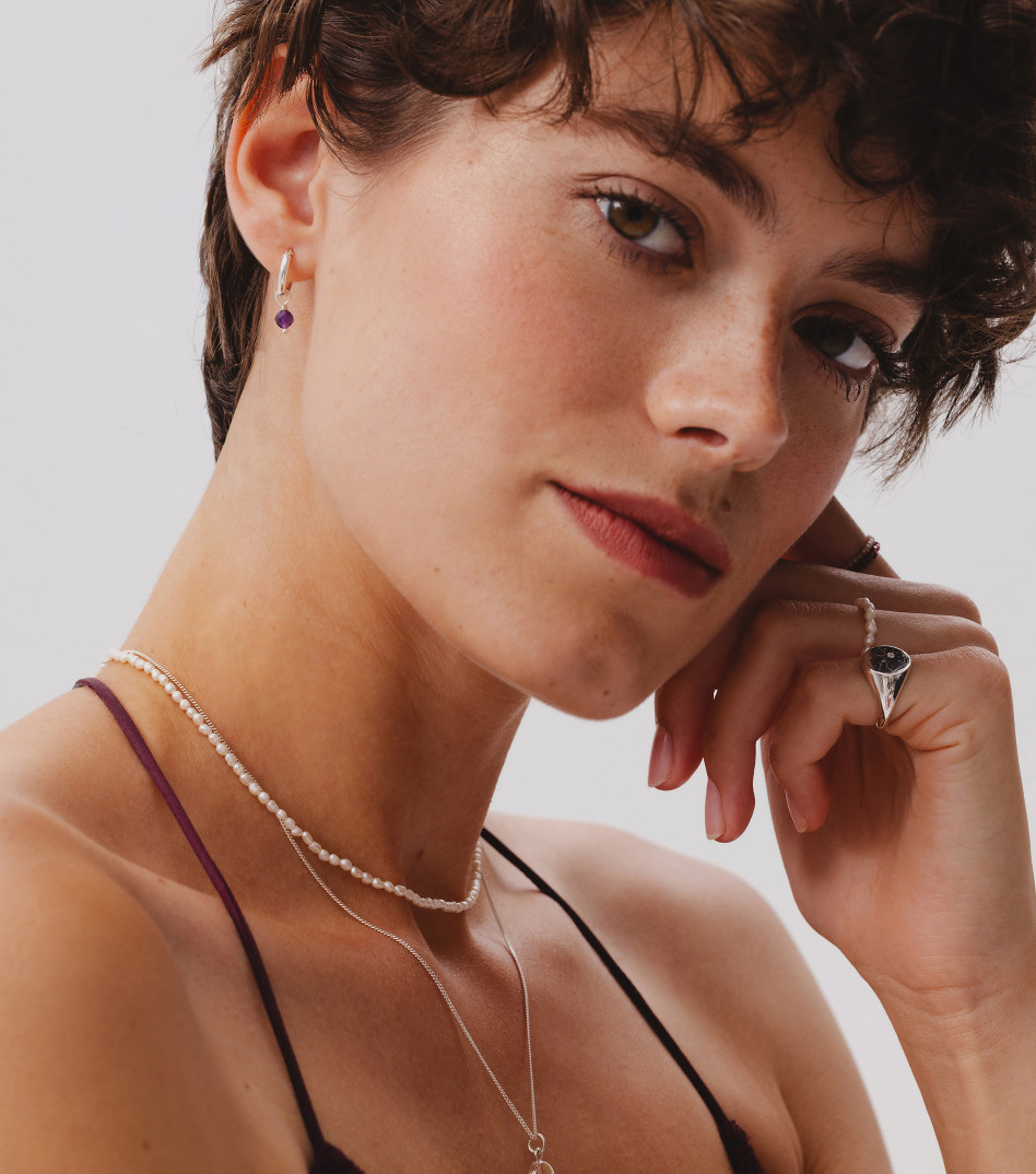 Choker z naturalnych pereł