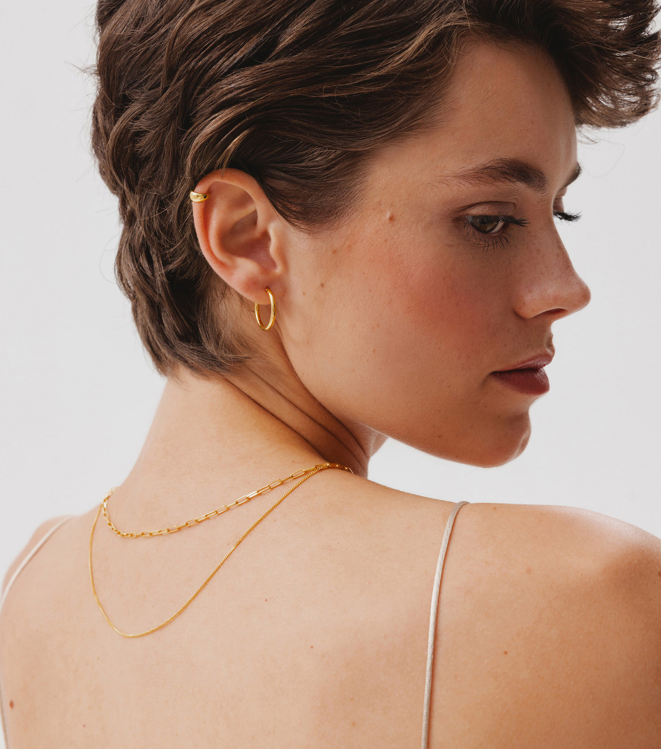 Grubszy pozłacany łańcuszek