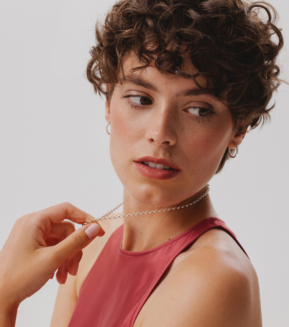 Srebrny gruby łańcuszek na charmsy