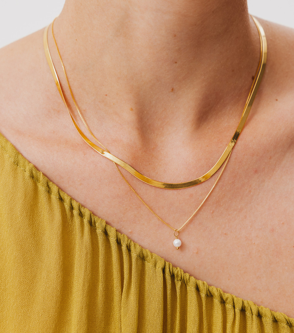 Łańcuszek pozłacany elegancka żmijka