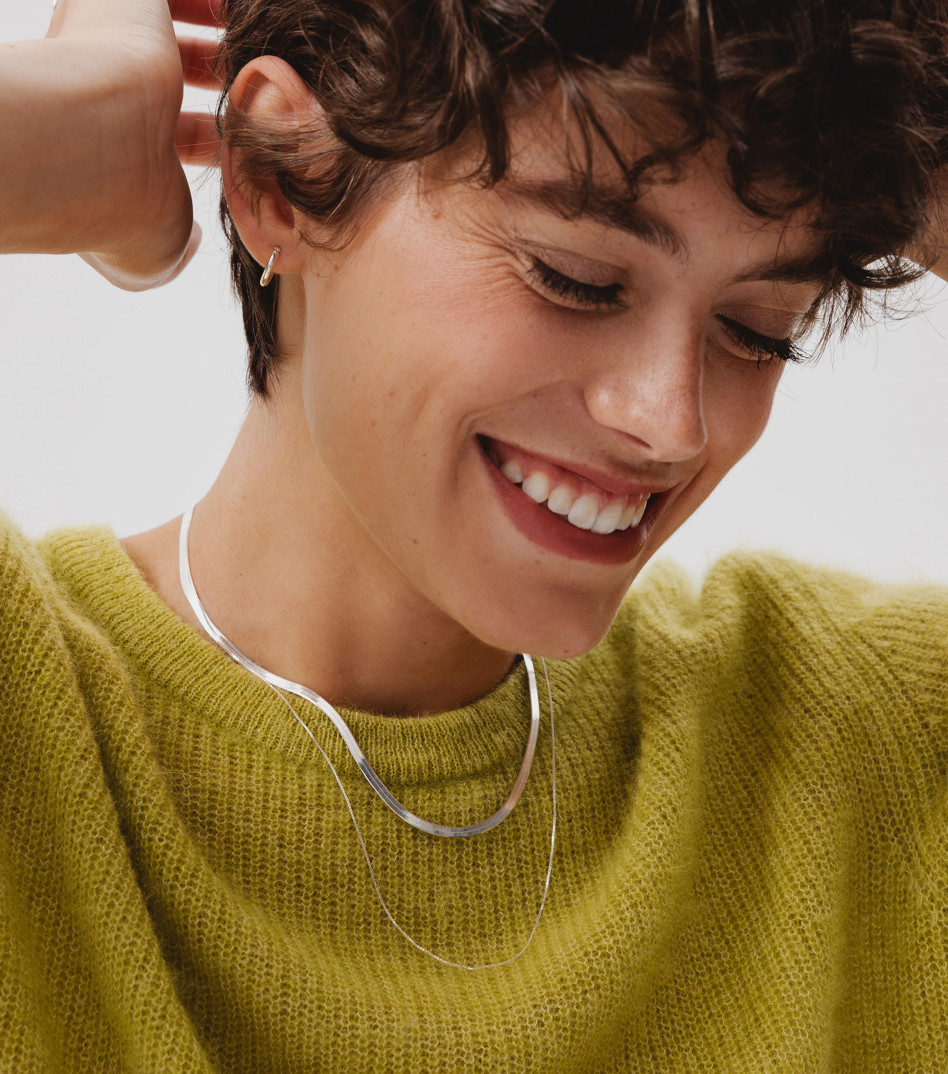 Srebrny naszyjnik żmijka