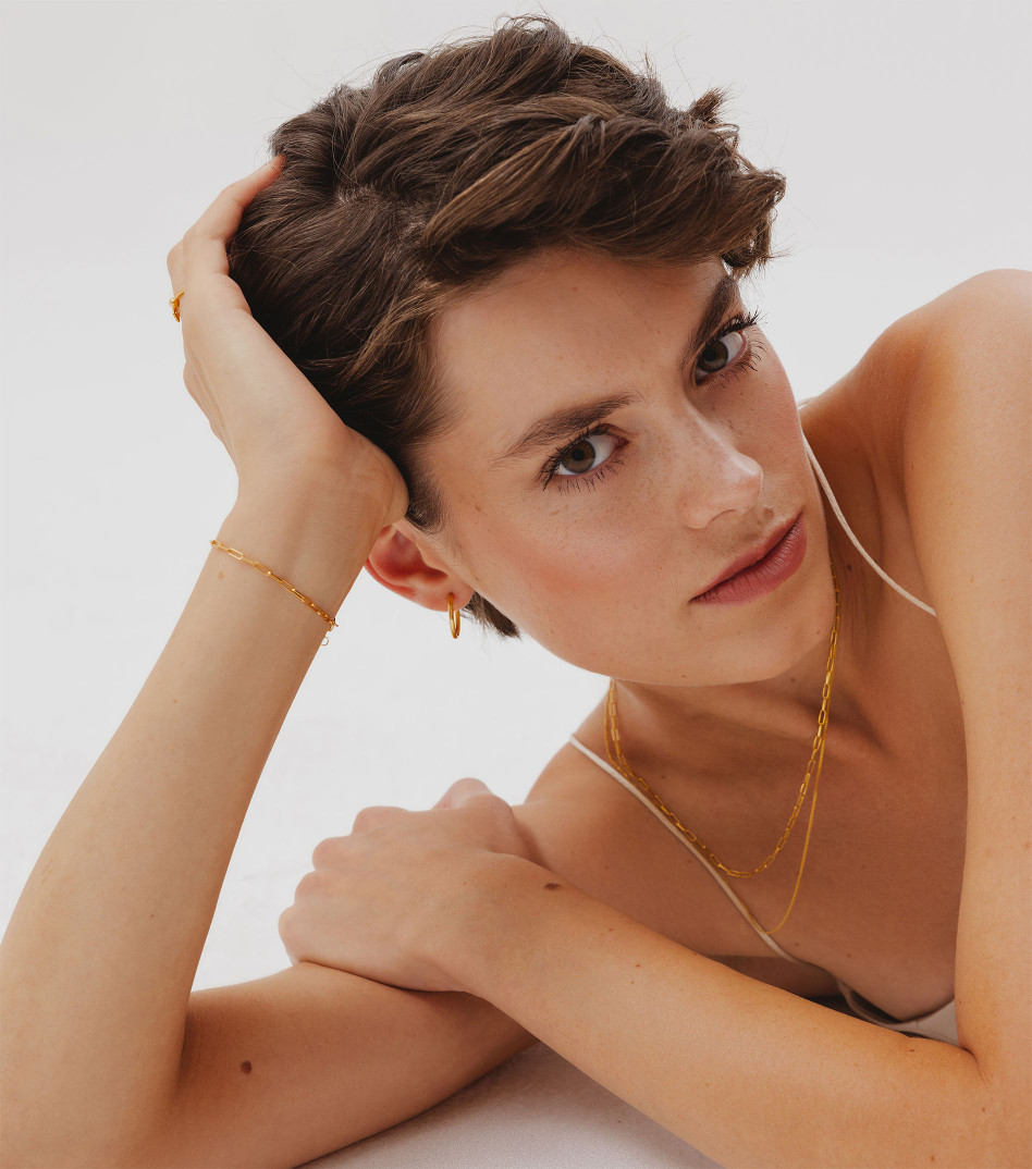 Bransoletka na grubszym łańcuszku