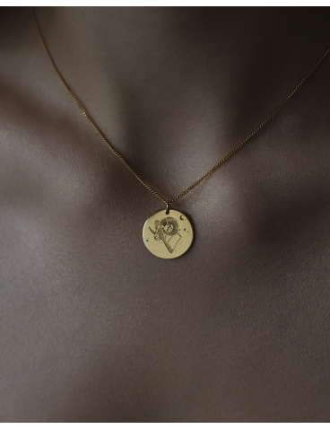 Gold-plated Aries necklace
