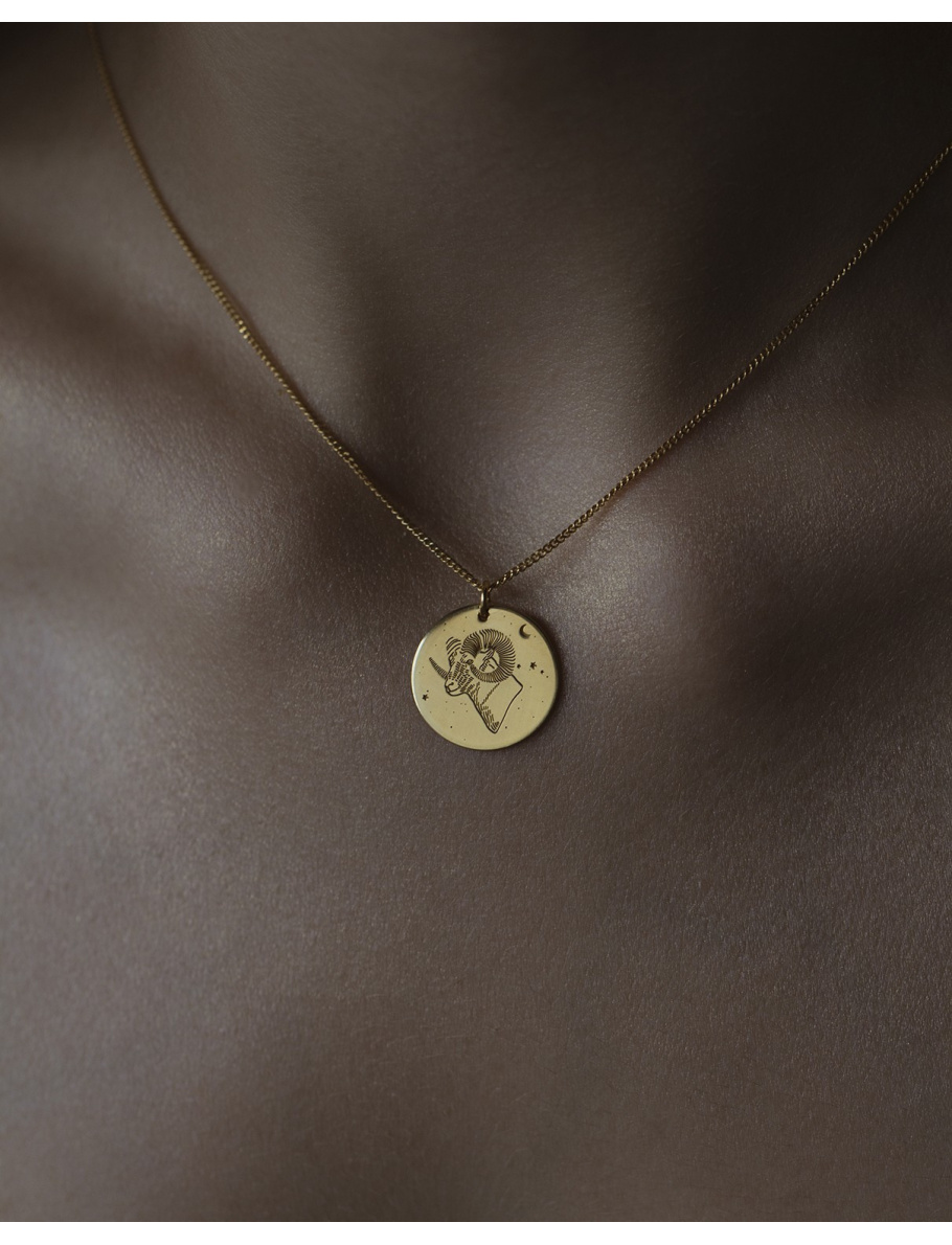 Gold-plated Aries necklace