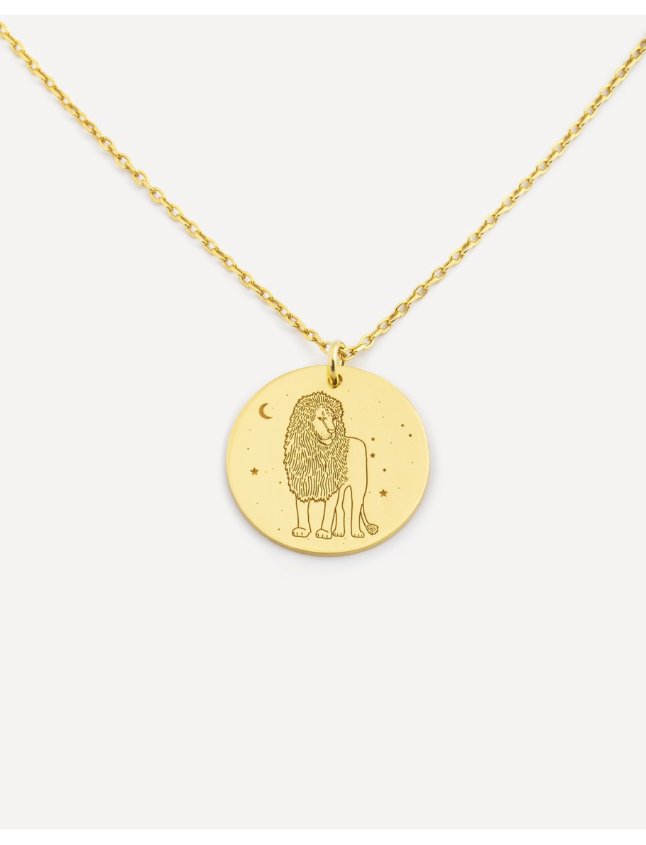 Gold-plated Leo necklace