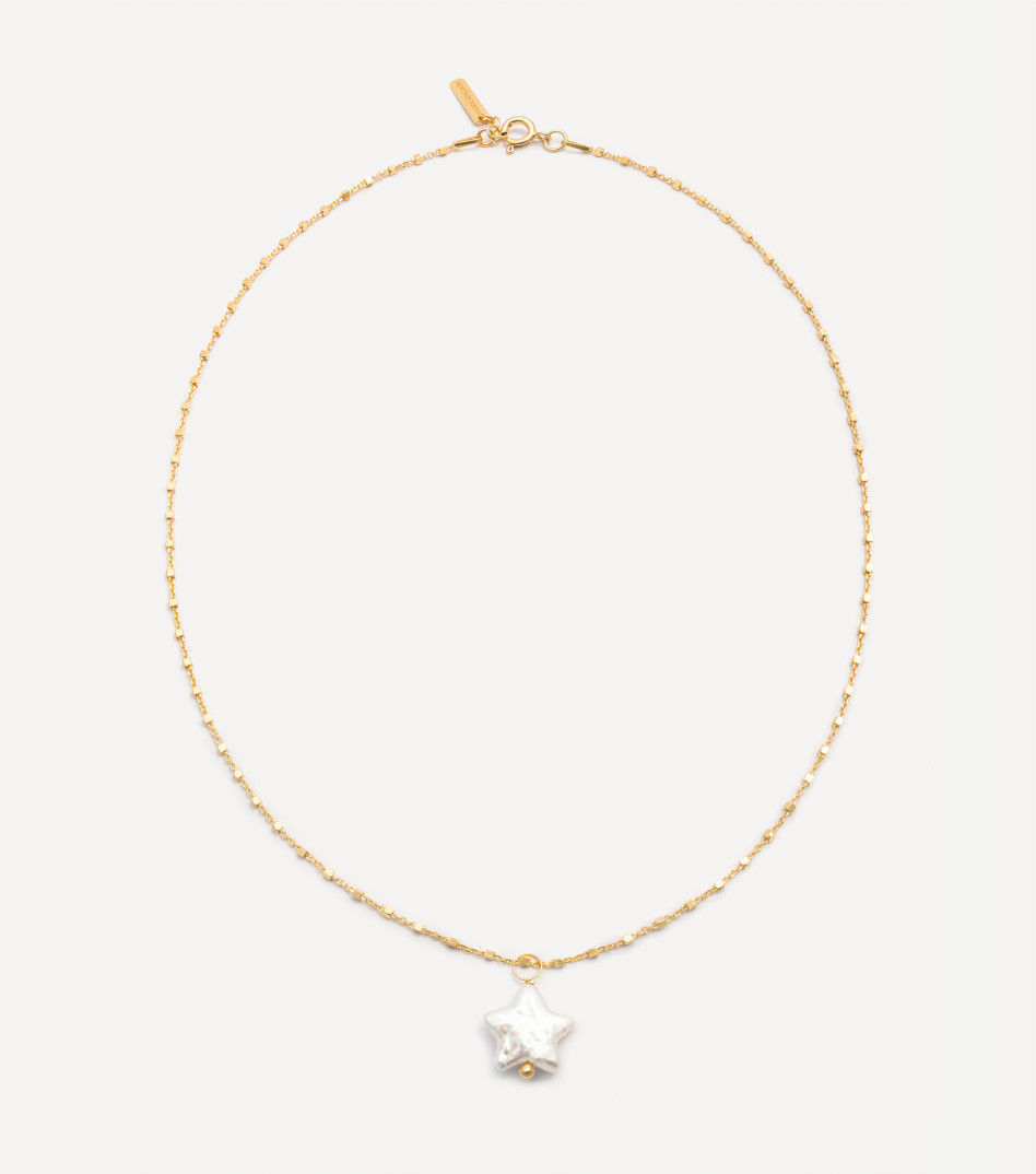 Pozłacany naszyjnik z perłą