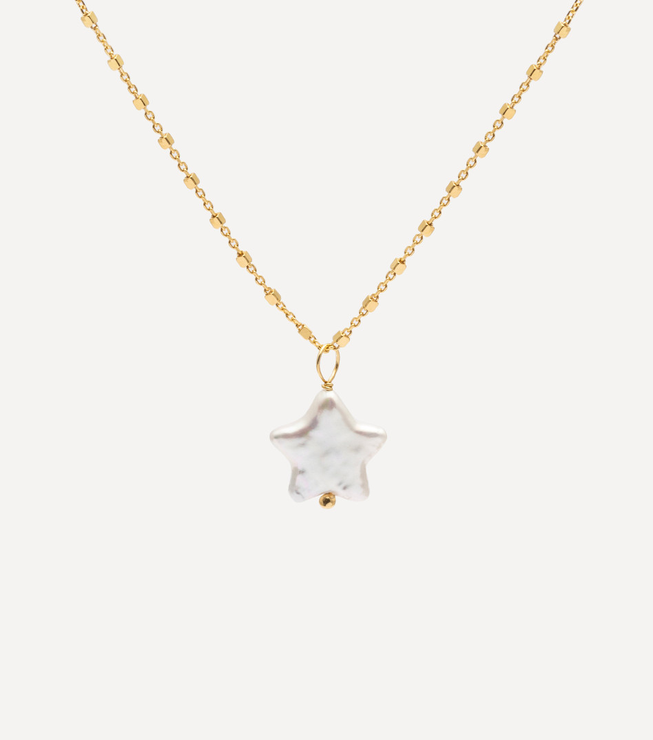 Pozłacany naszyjnik z perłą