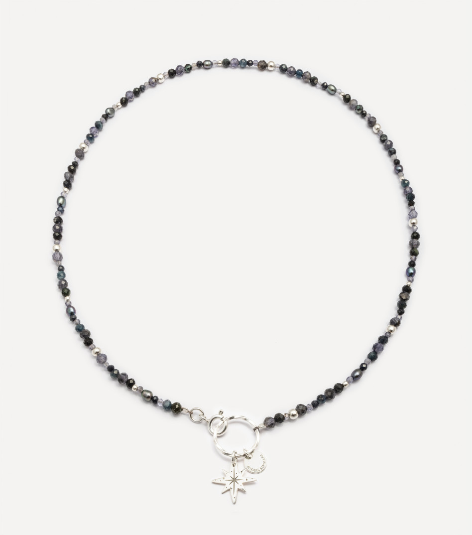 Srebrny naszyjnik z kamieniami