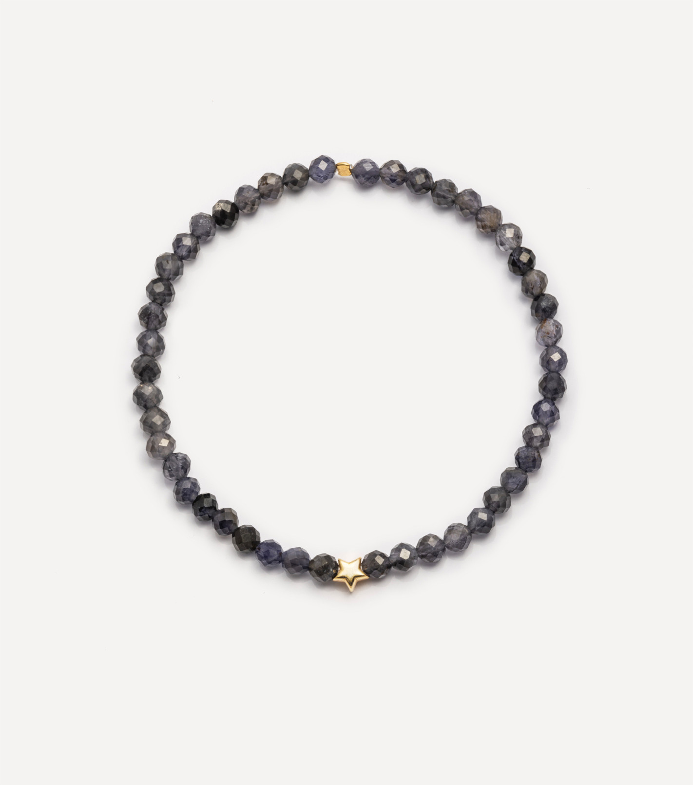 Pozłacana bransoletka z kamieniami i gwiazdką