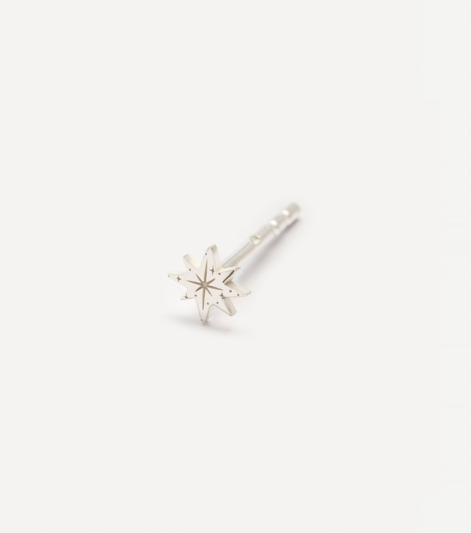 Srebrny mini kolczyk