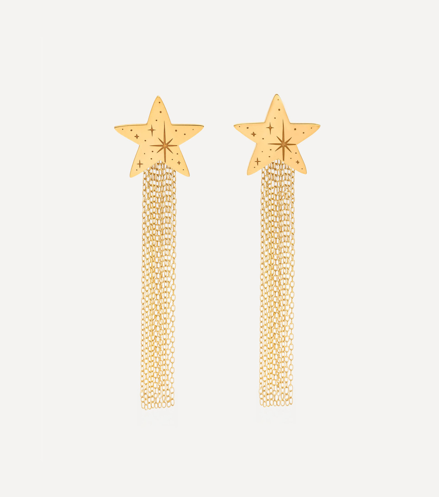 Pozłacane kolczyki duże gwiazdy