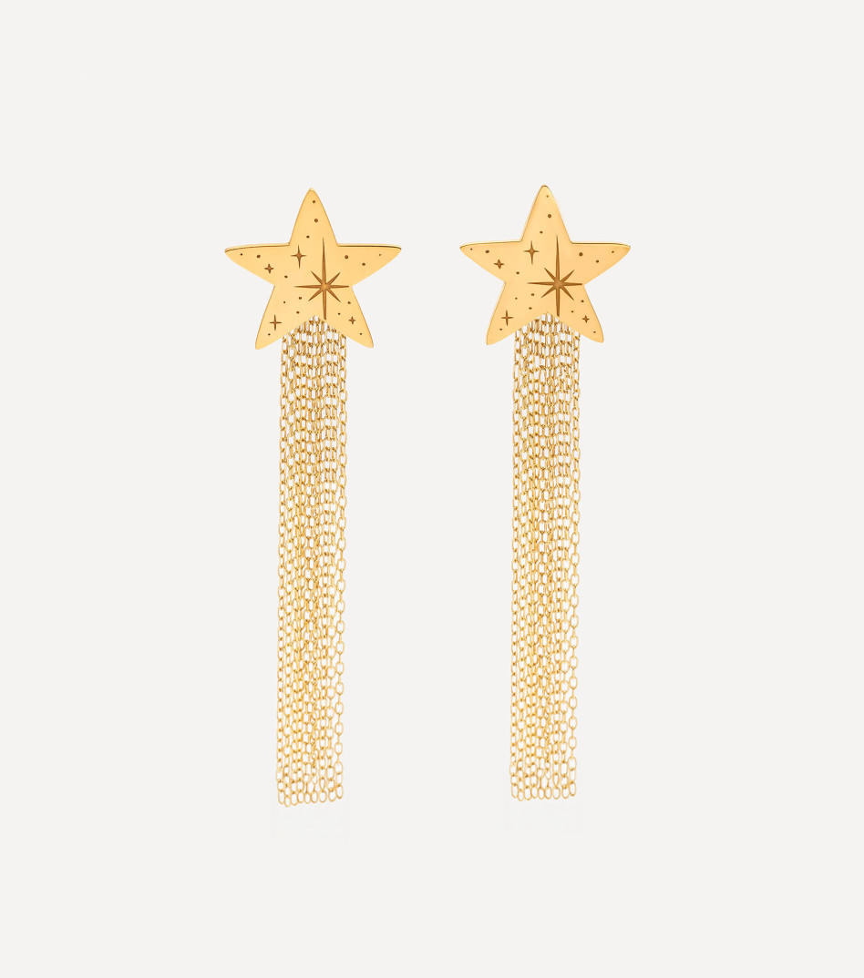 Pozłacane kolczyki duże gwiazdy