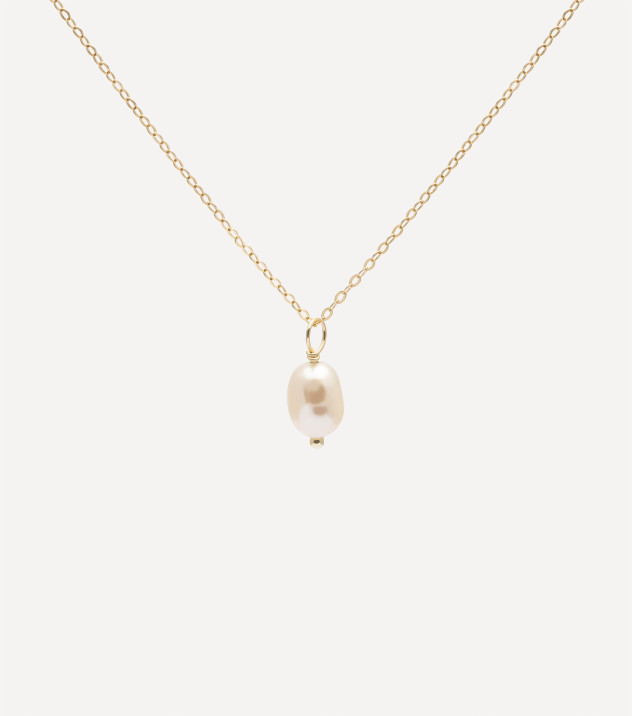 Złoty naszyjnik z perłą