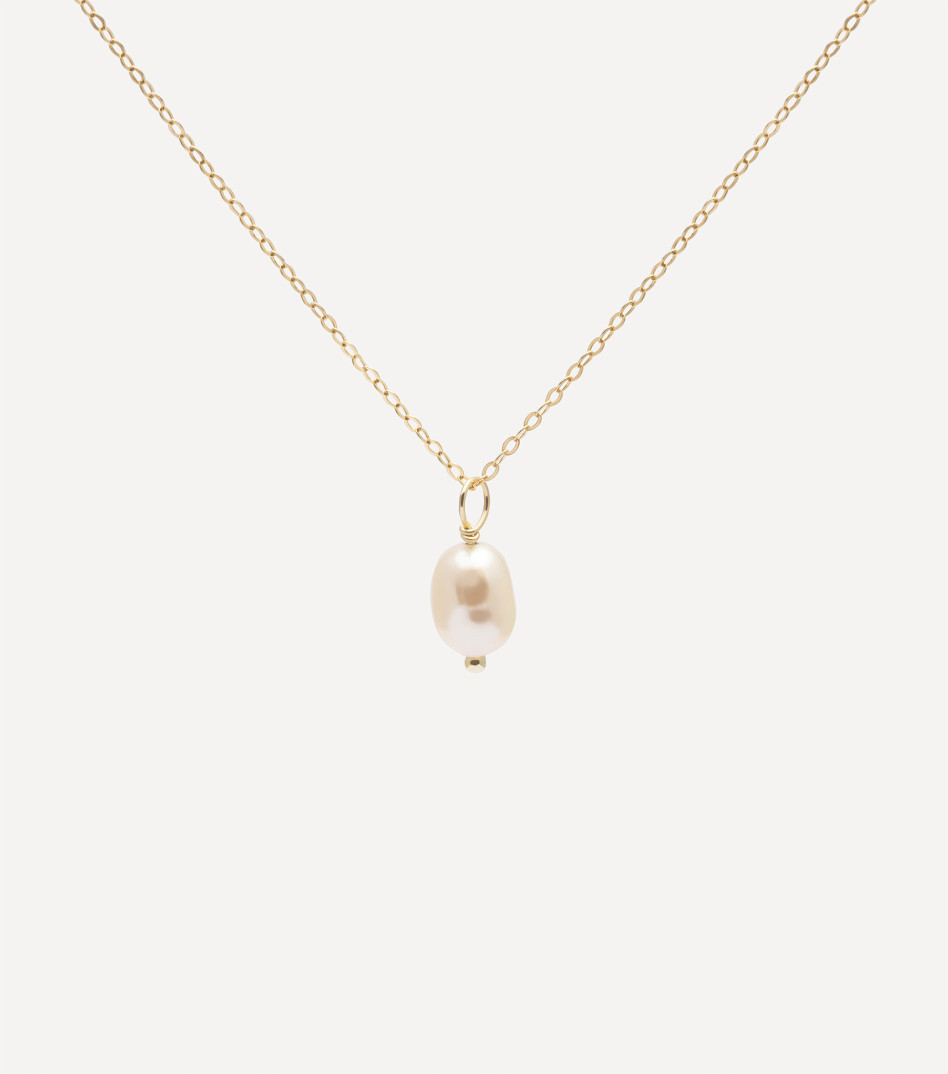 Złoty naszyjnik z perłą