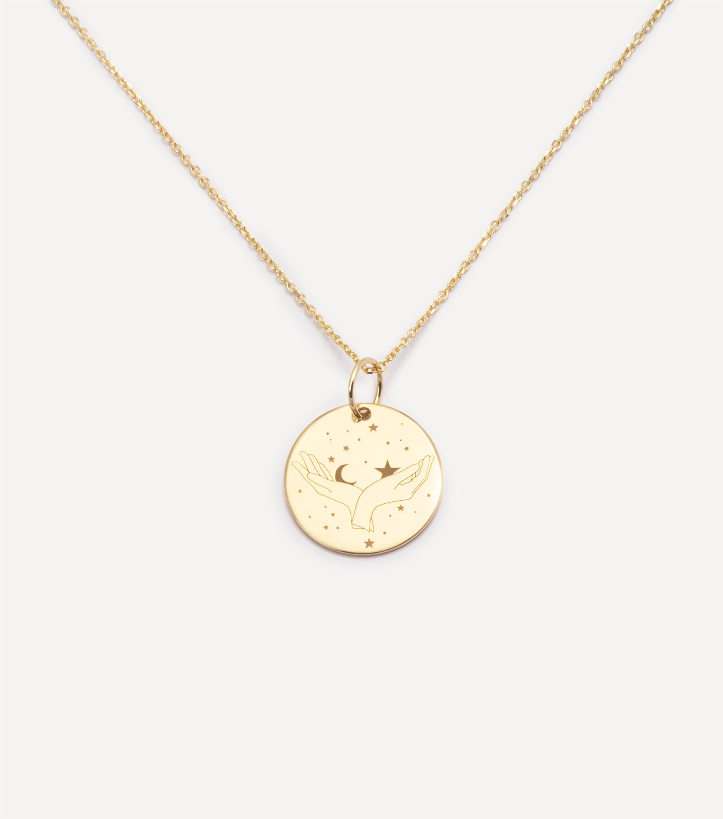 Złoty naszyjnik z medalikiem My zodiac