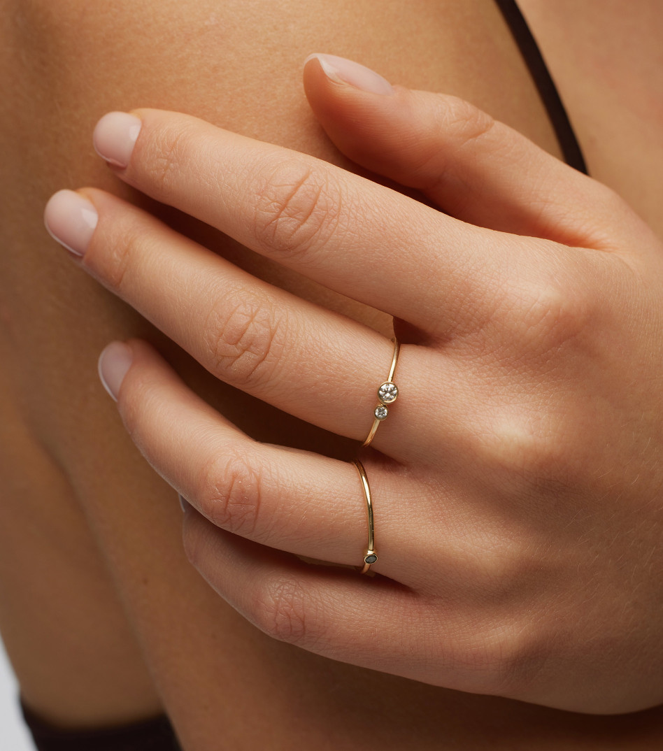 Złote pierścionki z diamentami