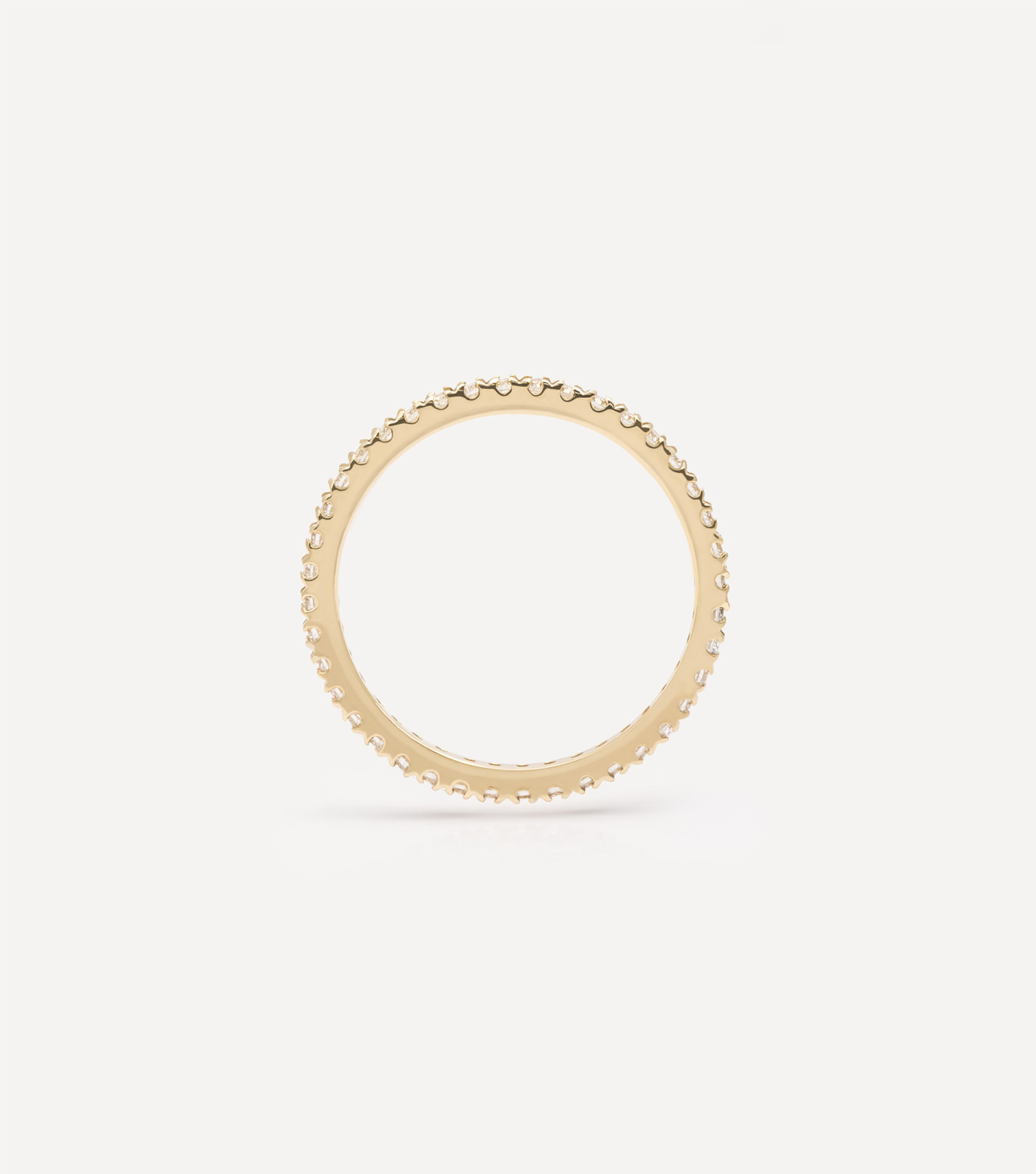 Złota obrączka z diamentami