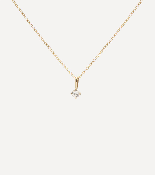 Złoty naszyjnik z diamentem