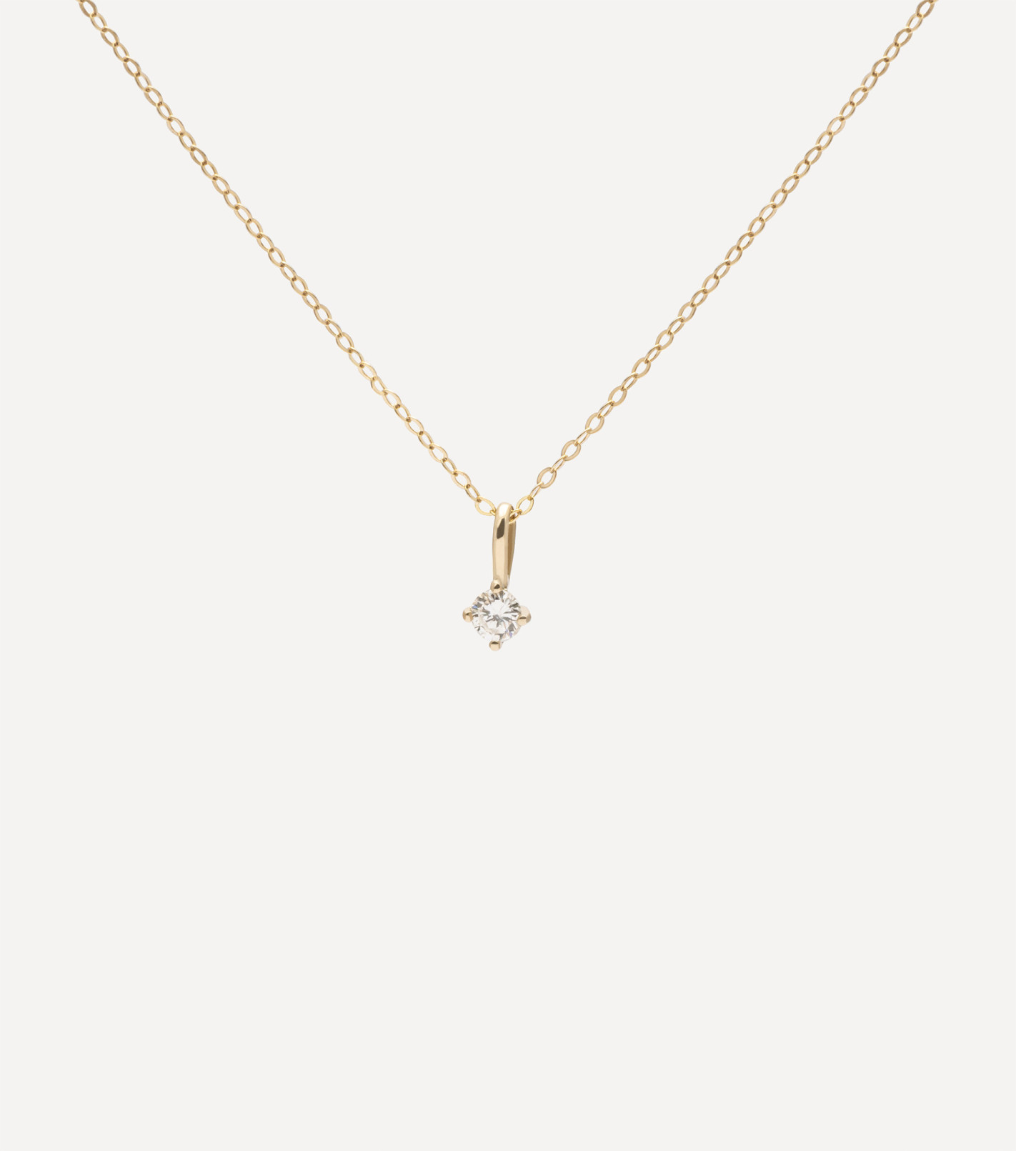 Złoty naszyjnik z diamentem