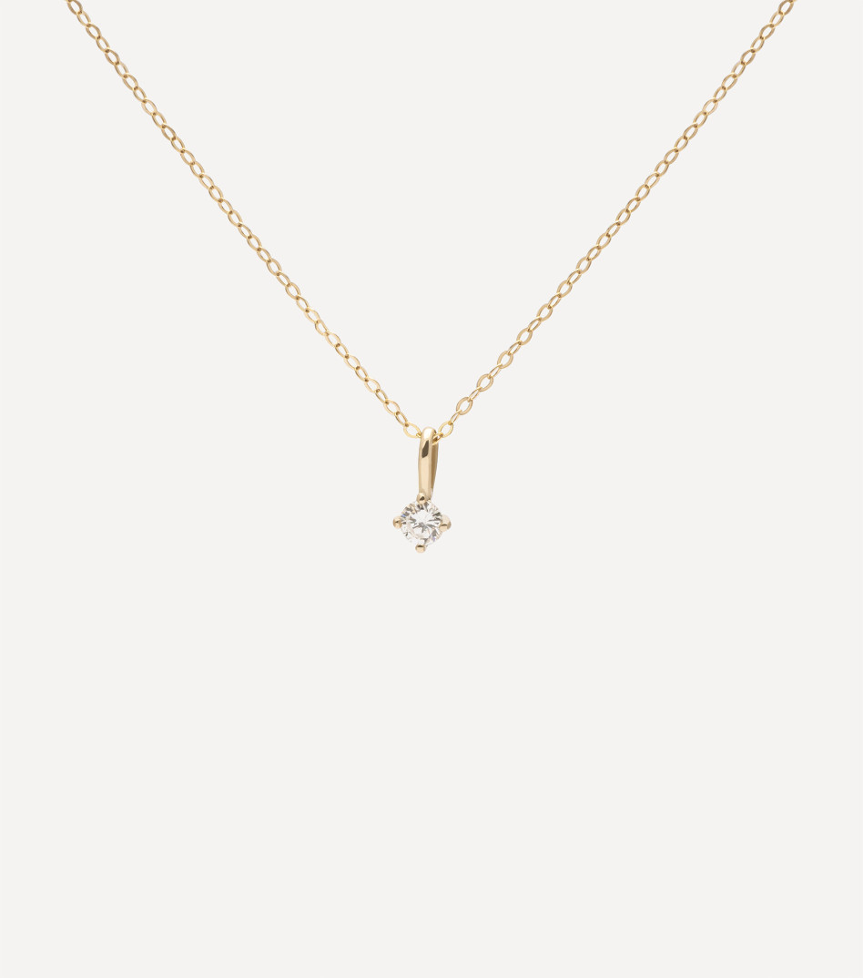 Złoty naszyjnik z diamentem