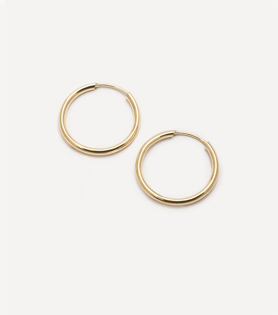 Złote kolczyki koła