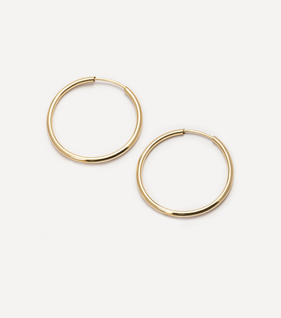 Złote kolczyki koła