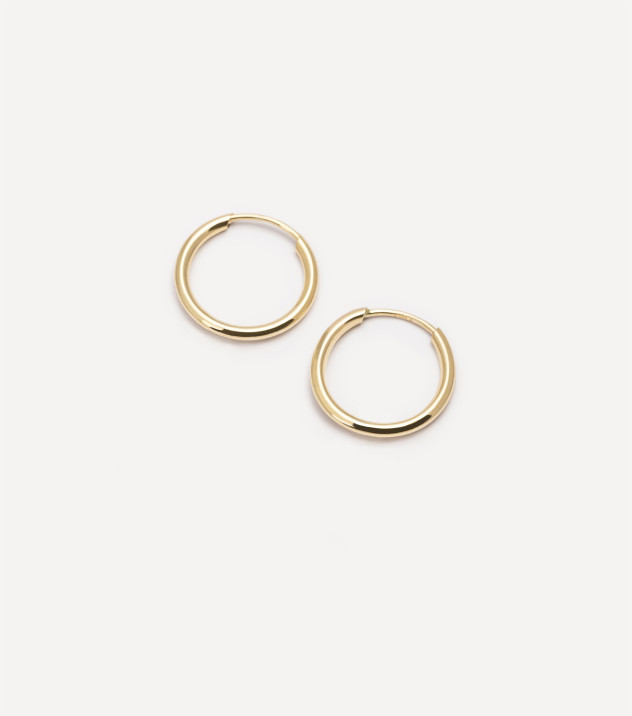 Złote kolczyki koła