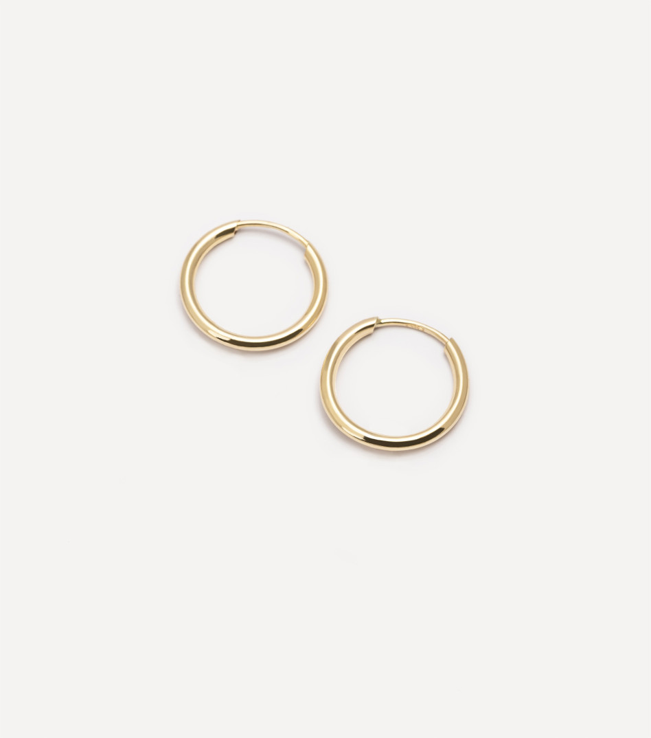 Złote kolczyki koła