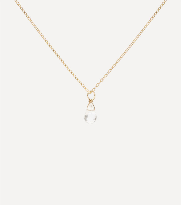 Złoty naszyjnik z kamieniem księżycowym