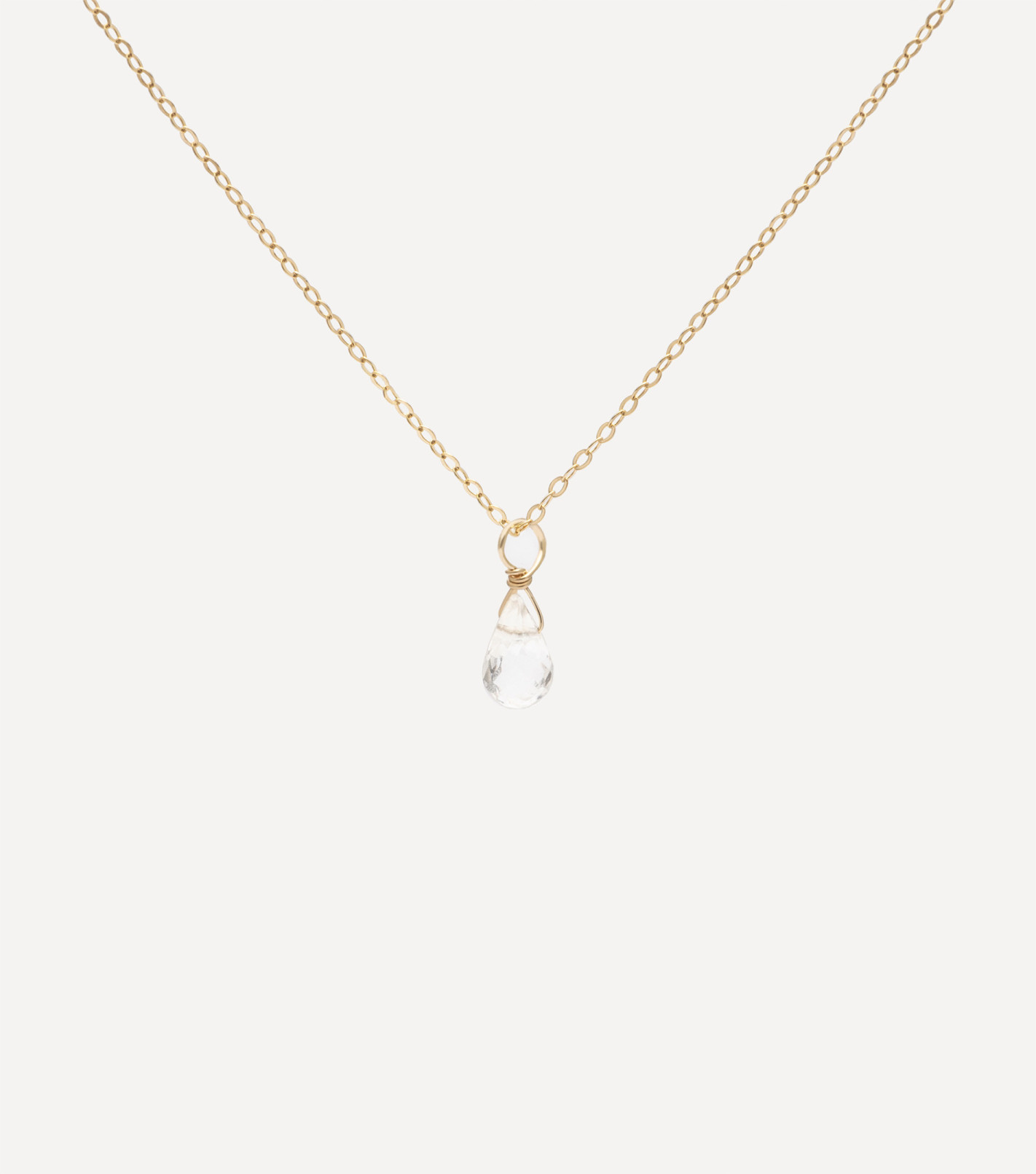 Złoty naszyjnik z kamieniem księżycowym