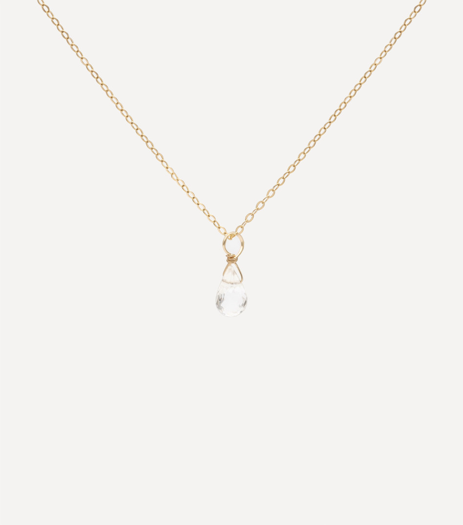 Złoty naszyjnik z kamieniem księżycowym