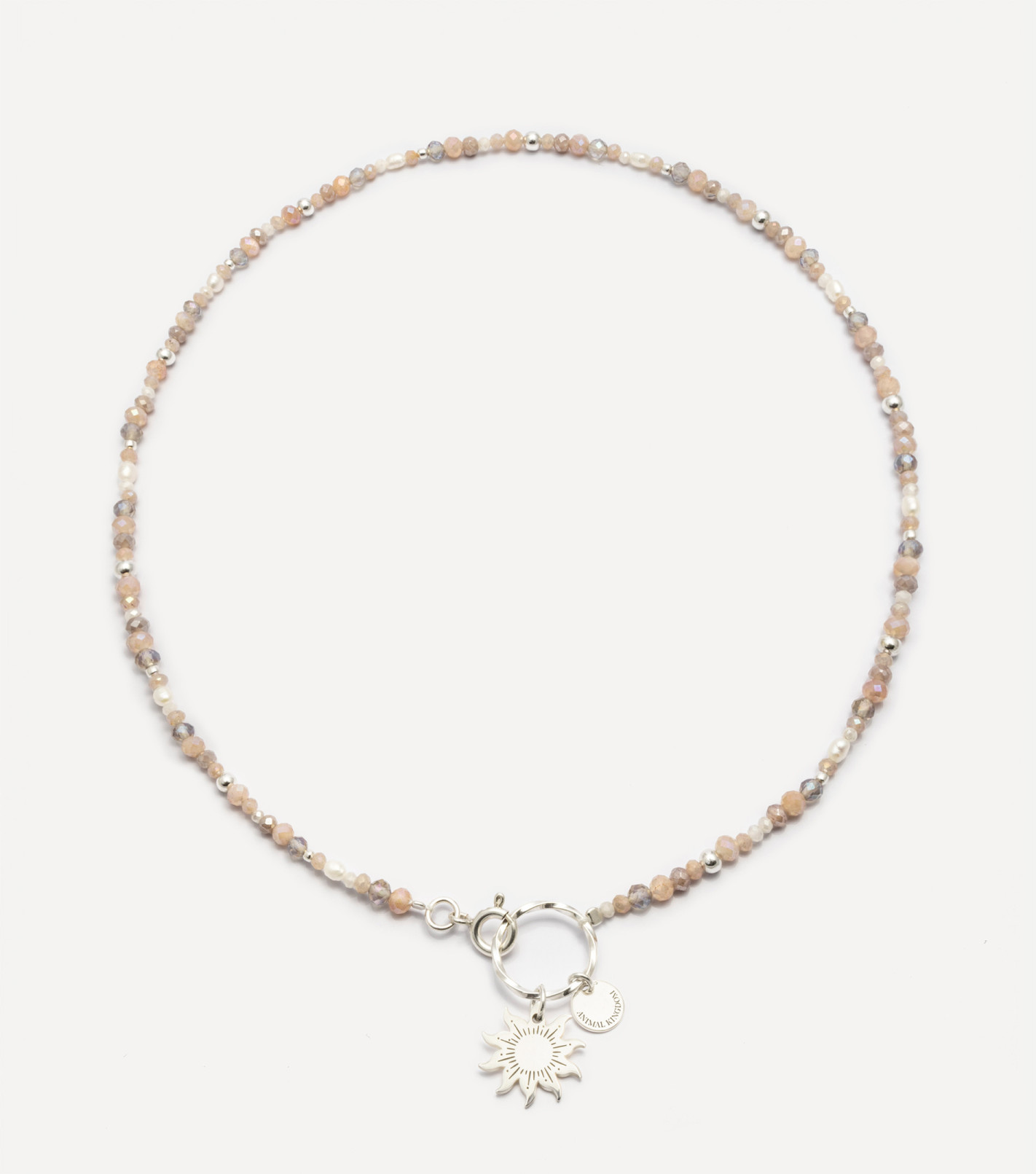 Srebrny naszyjnik z kamieniami