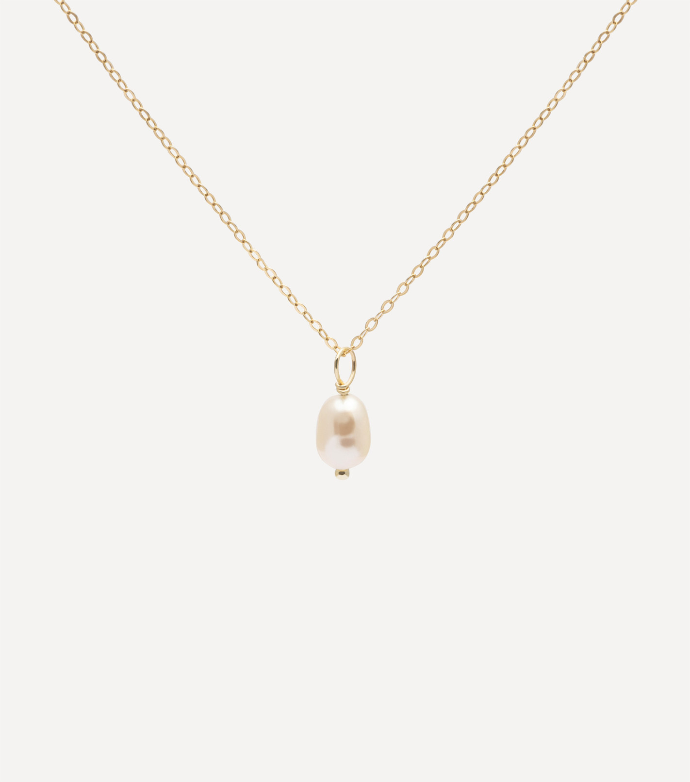Złoty naszyjnik z perłą
