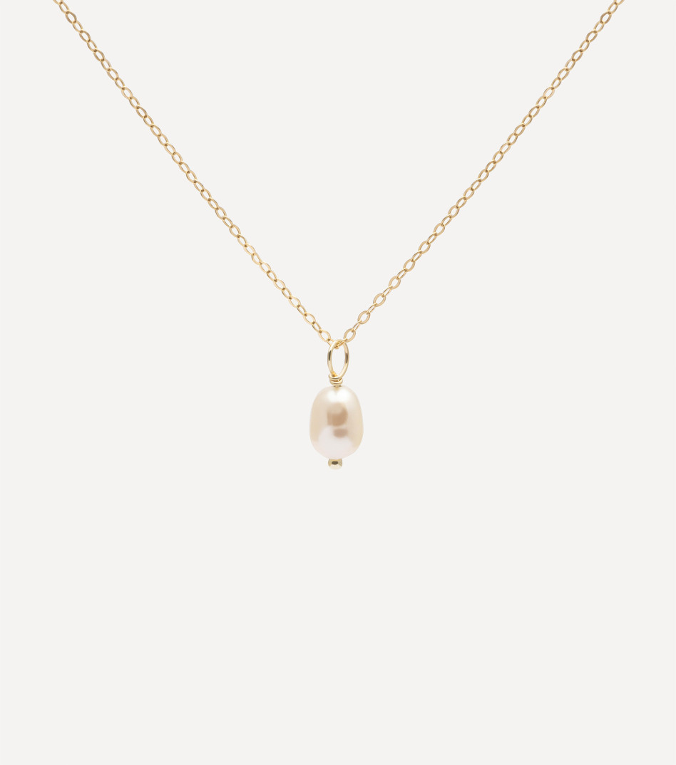 Złoty naszyjnik z perłą