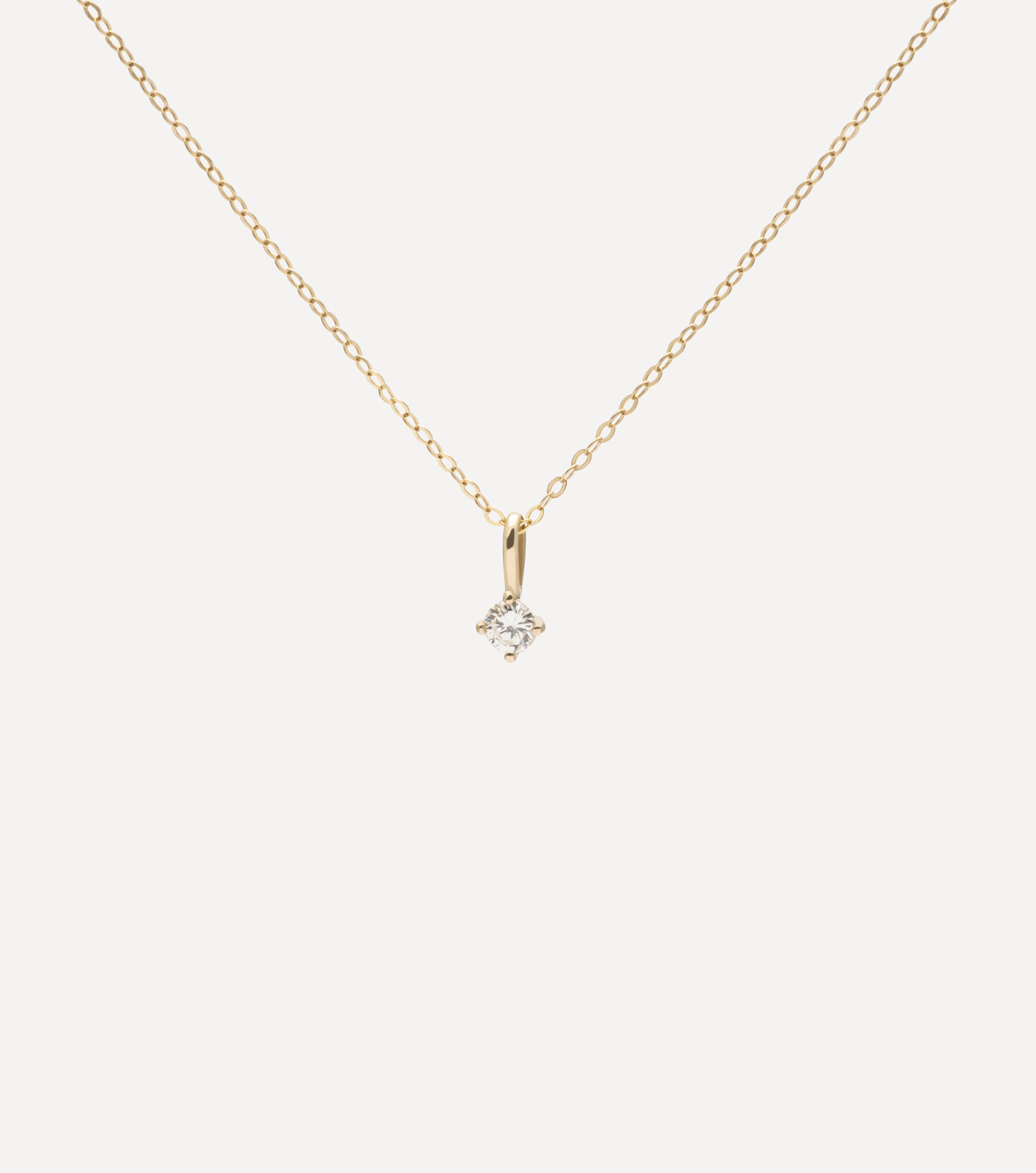 Złoty naszyjnik z diamentem