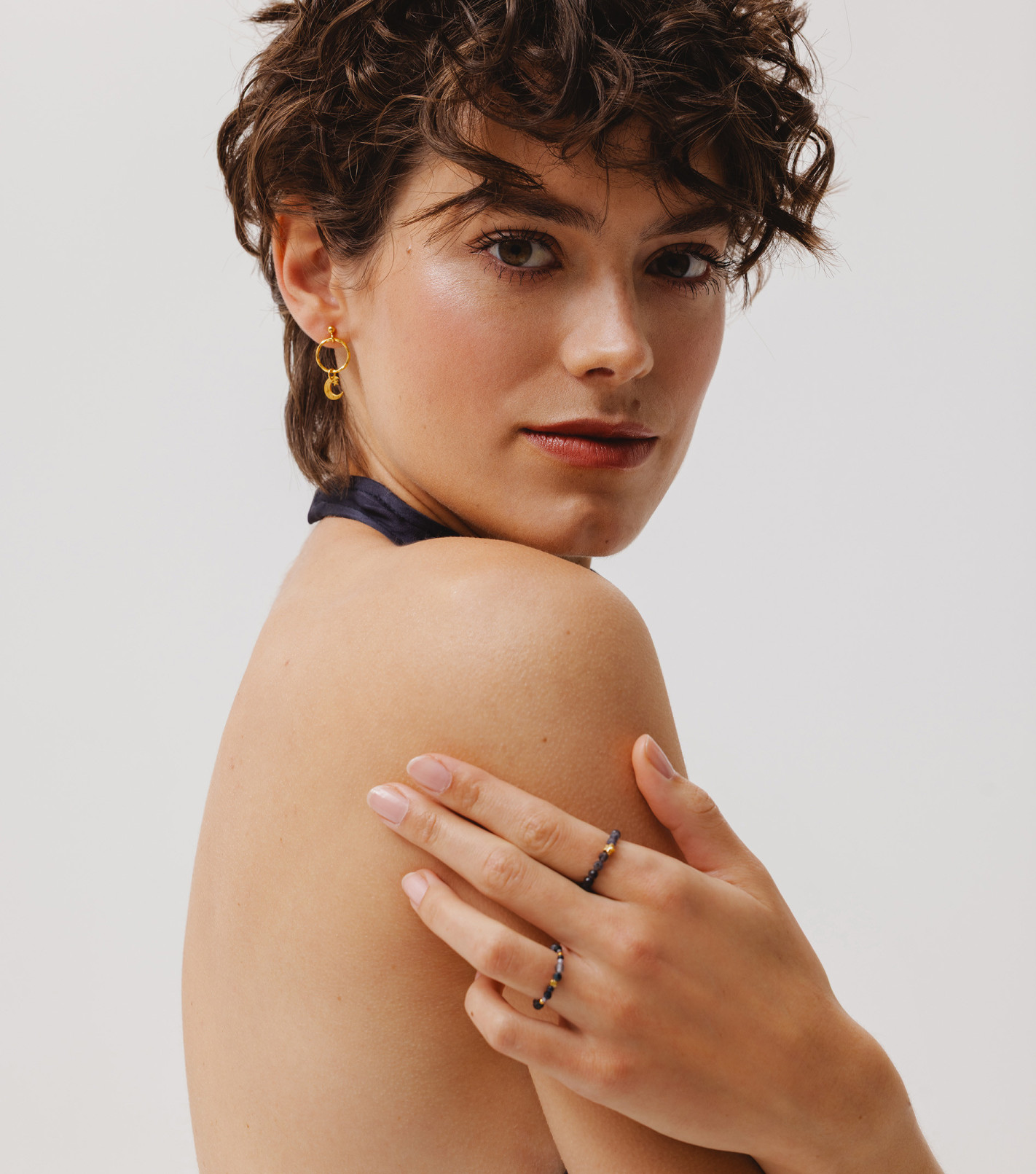 Pozłacany pierścionek z gwiazdką