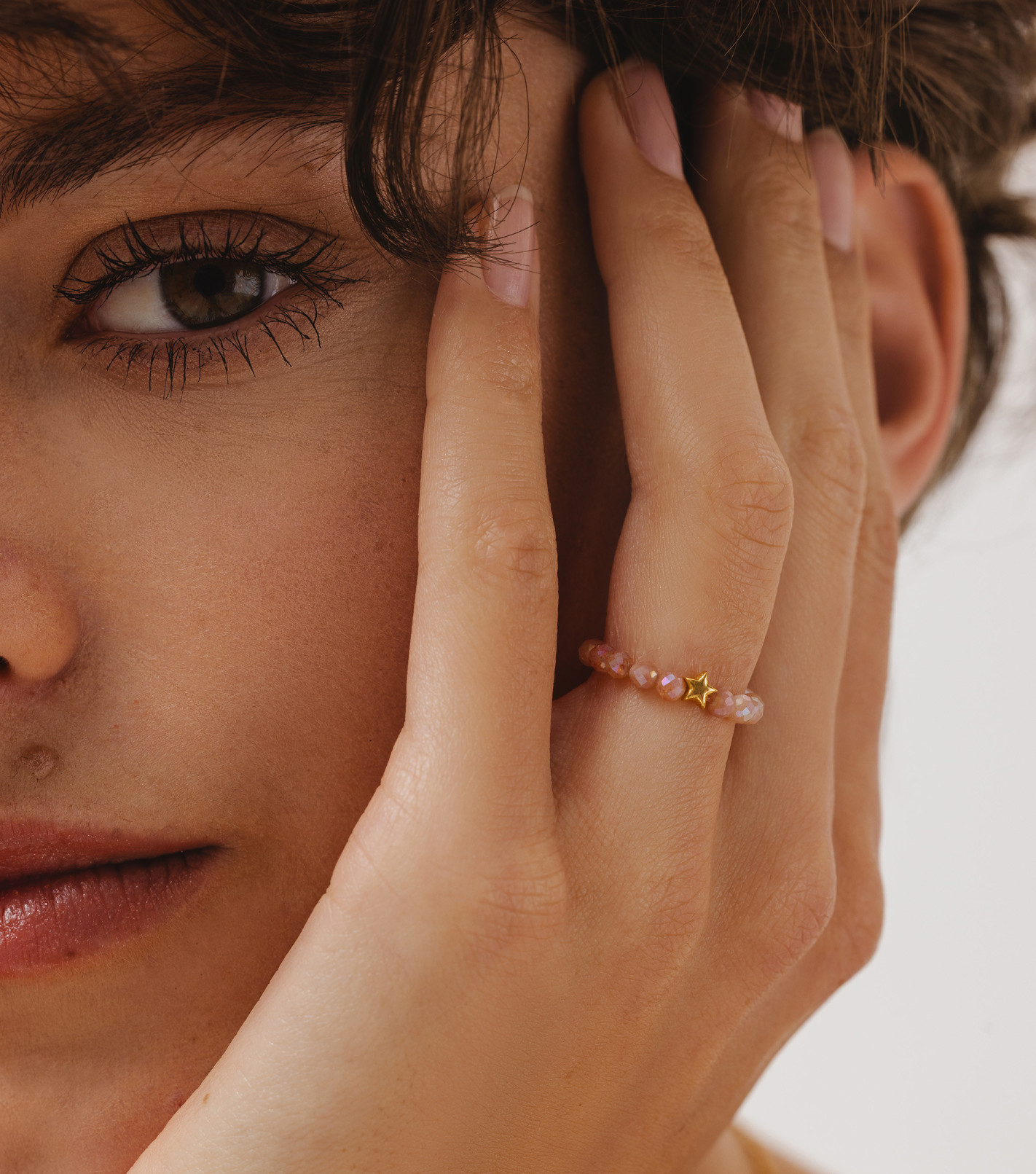 Pozłacany pierścionek z gwiazdką