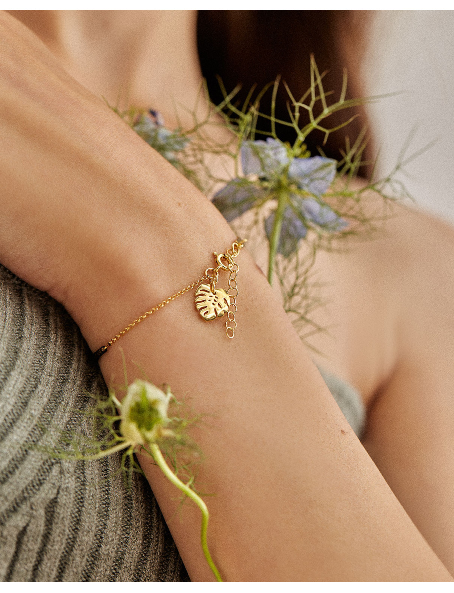 Gold plated bracelet with...