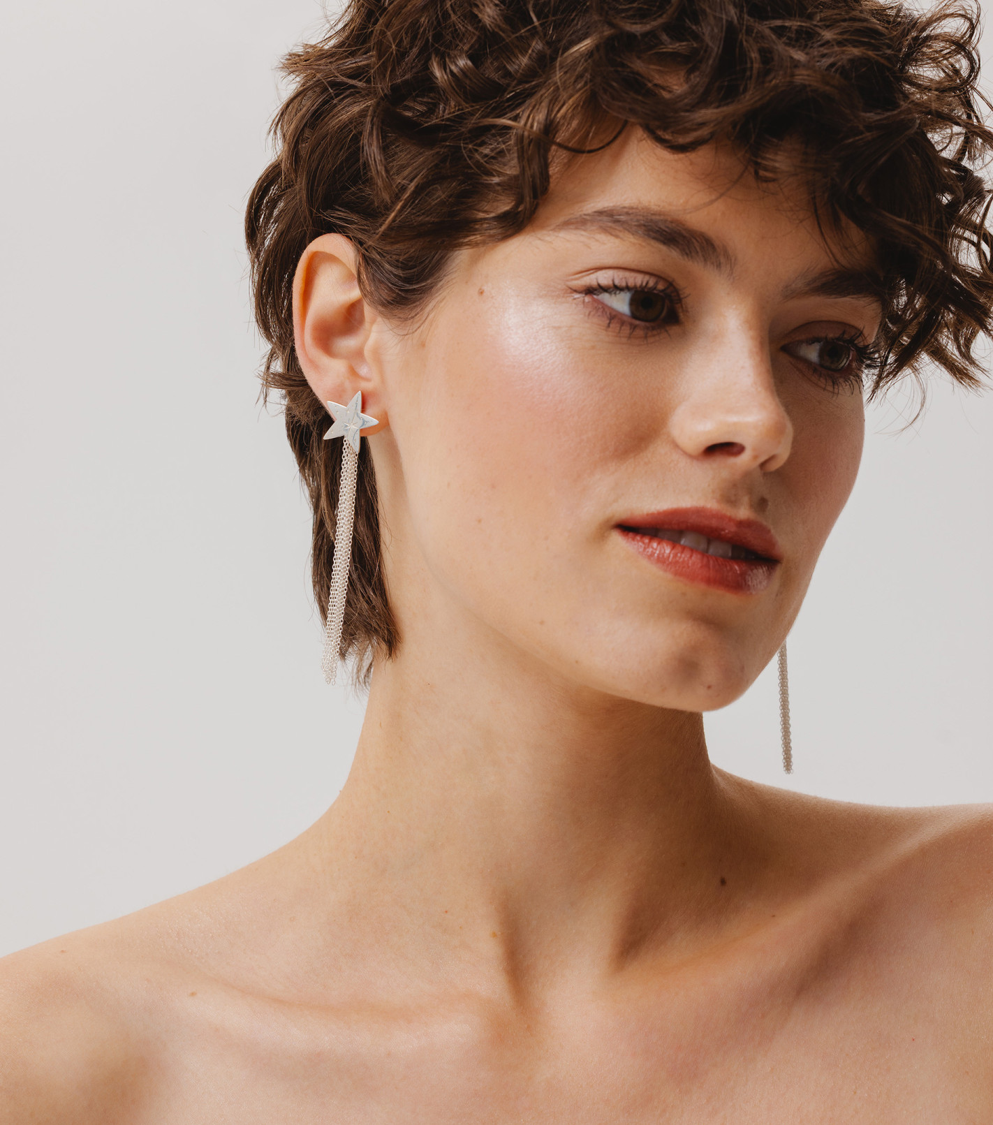 Srebrne kolczyki duże gwiazdy