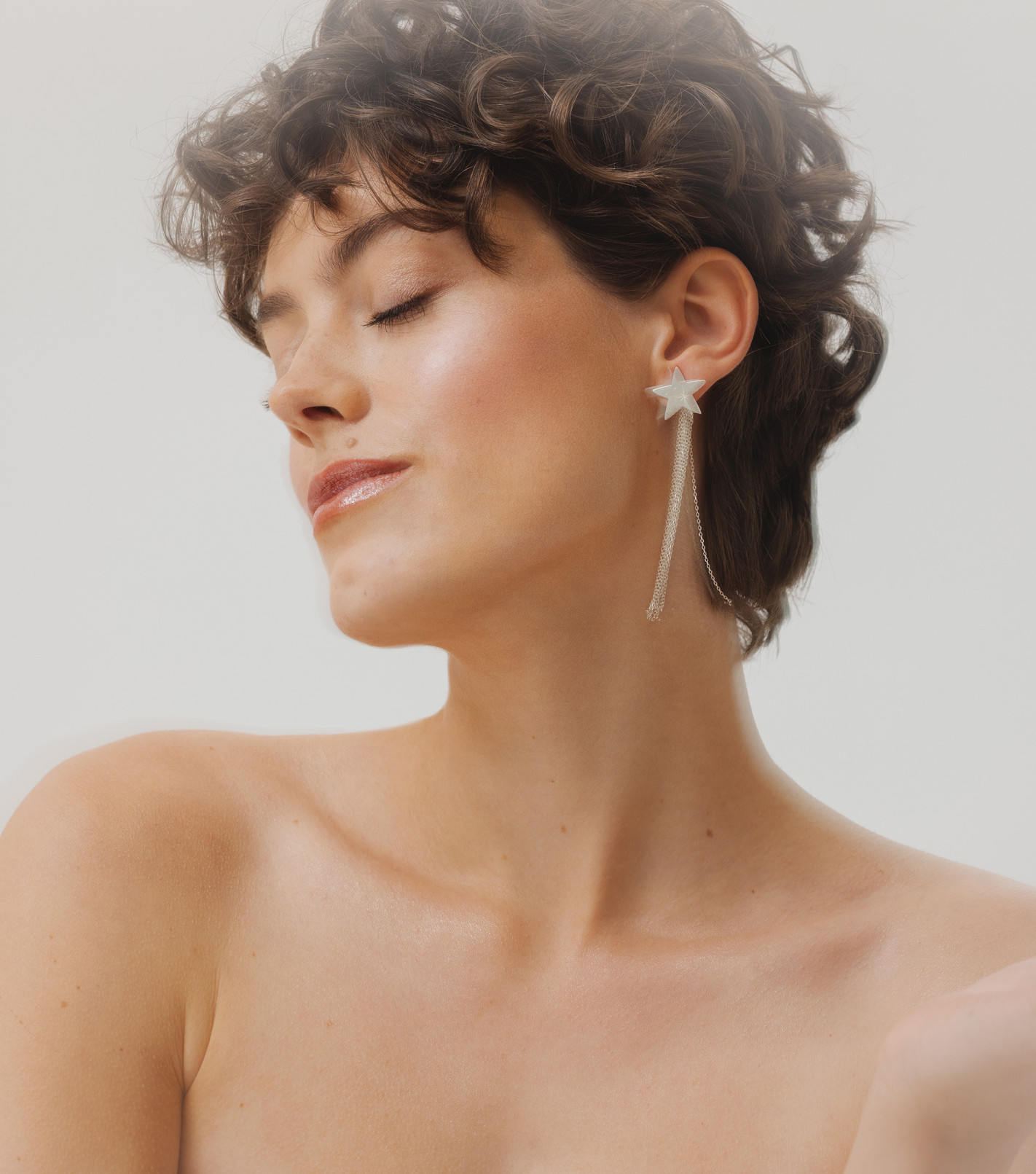 Srebrne kolczyki duże gwiazdy