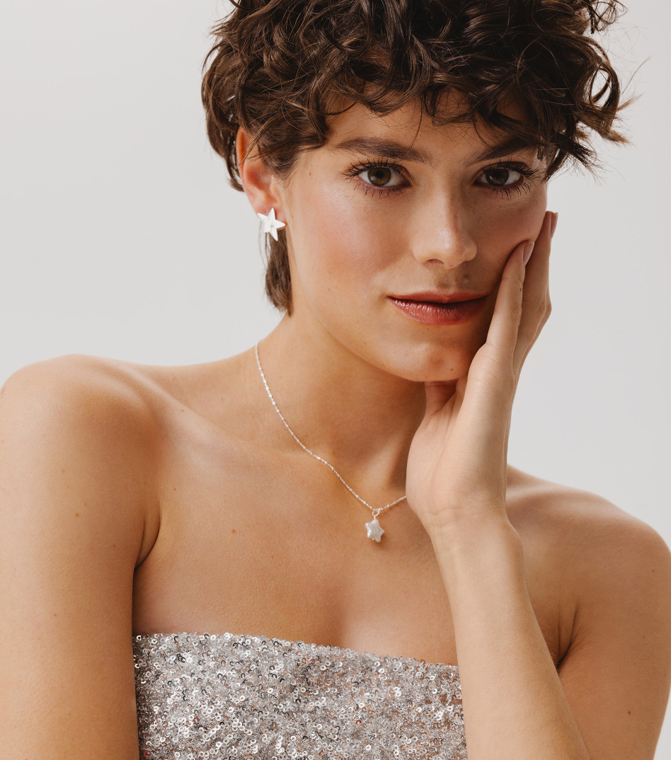 Srebrne kolczyki duże gwiazdy