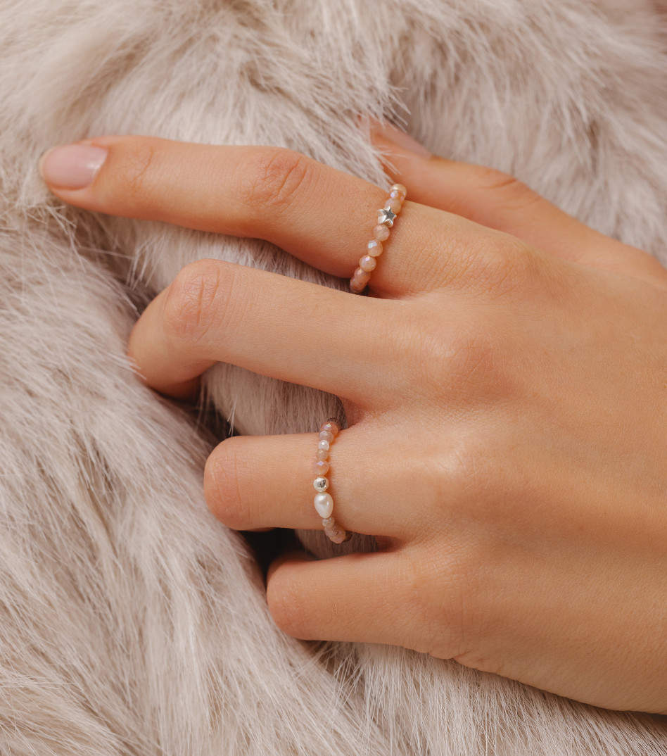 Srebrny pierścionek z gwiazdką