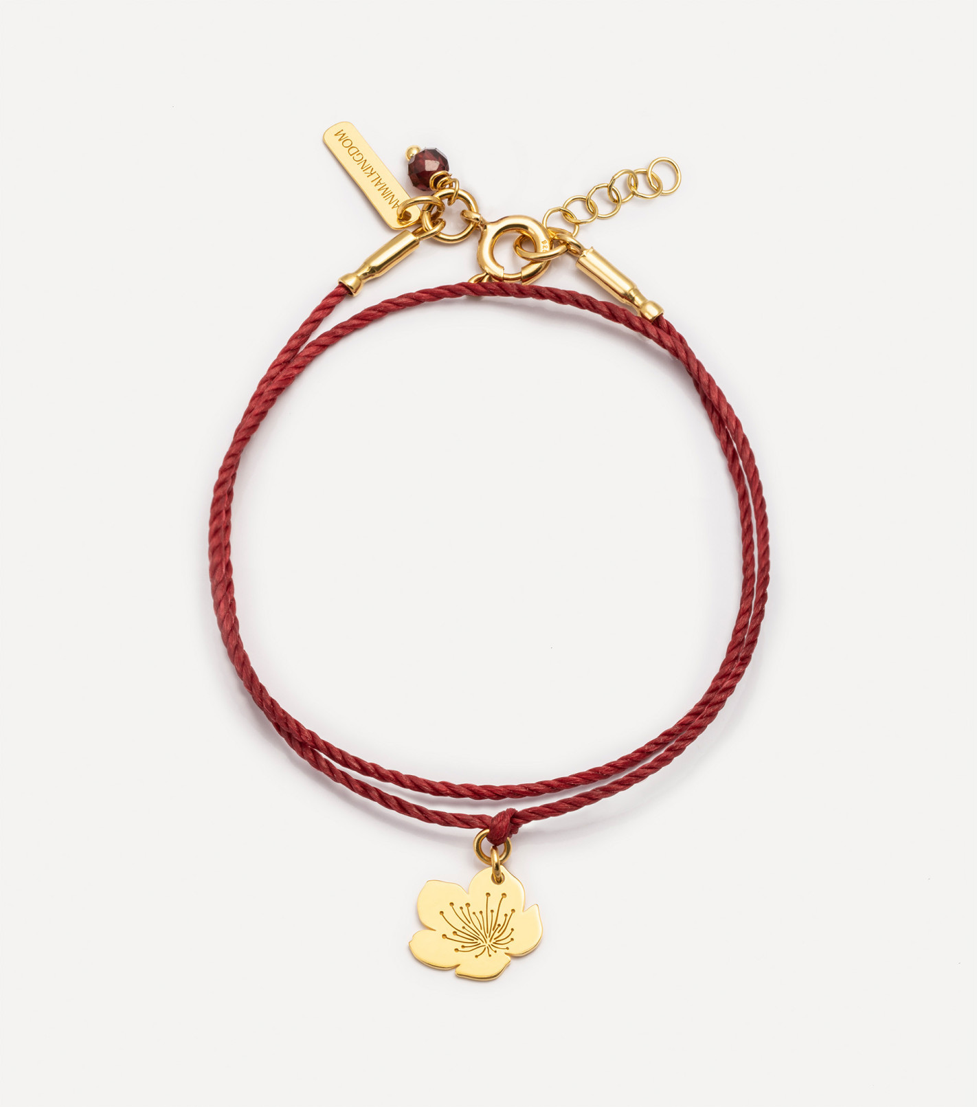 Pozłacana bransoletka na sznureczku